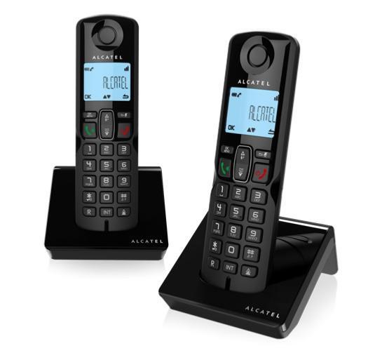 TELEFONO CORDLESS ALCATEL S280 DUO BLACK VIVAVOCE